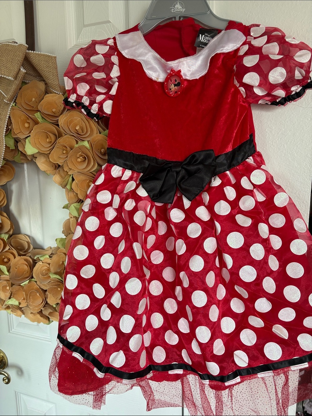 Disney Minnie Mouse Costume Dress Size 6 Red/White